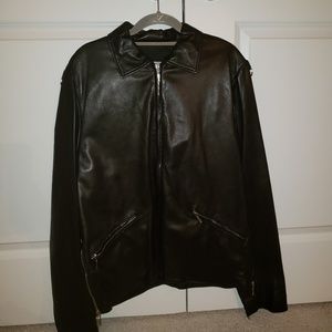 Gianni Versace Calfskin Leather Jacket Sz 48